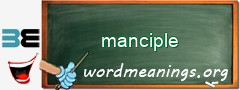 WordMeaning blackboard for manciple